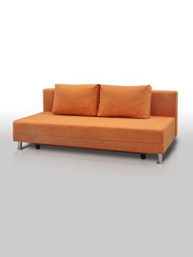 Диван Комфорт Лайт без подлокотников 2 подушки апельсин в Покачах - pokachi.mebel-tymen.ru | фото