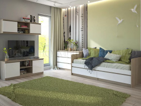 Модульная детская Челси Белый глянец, дуб сонома в Покачах - pokachi.mebel-tymen.ru | фото