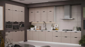 Модульная кухня «Гренада» Белый, Холст латте в Покачах - pokachi.mebel-tymen.ru | фото