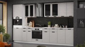 Модульная кухня «Гренада» Белый, Холст мокко в Покачах - pokachi.mebel-tymen.ru | фото