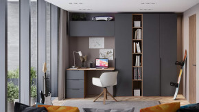 Набор детской мебели «Порто» №3 Яблоня Беллуно, Графит софт в Покачах - pokachi.mebel-tymen.ru | фото