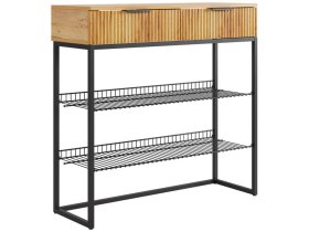 Обувница Классная 1 дуб крафт золотой/акация светлая/черный муар в Покачах - pokachi.mebel-tymen.ru | фото