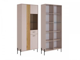 Шкаф двухдверный (со стеклом) Доминика в Покачах - pokachi.mebel-tymen.ru | фото