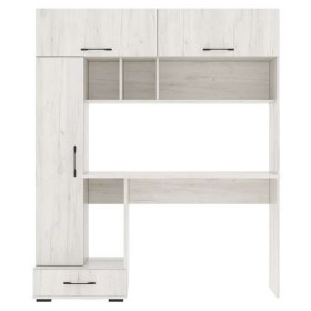 Стол компьютерный "ПКС- 1" (ш1500*г570*в1800мм), ЛДСП дуб крафт белый (Памир) в Покачах - pokachi.mebel-tymen.ru | фото