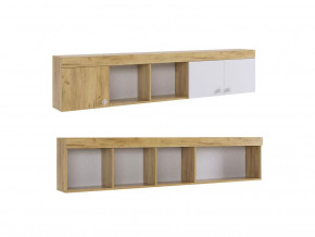 Полка Форсаж дуб крафт золотой/белый в Покачах - pokachi.mebel-tymen.ru | фото