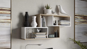 Полка настенная тип 4 Дуб Сонома/Белый в Покачах - pokachi.mebel-tymen.ru | фото