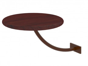 Полка прикроватная круглая Милсон коричневая в Покачах - pokachi.mebel-tymen.ru | фото