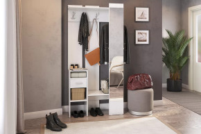 Прихожая Агата белый рамух в Покачах - pokachi.mebel-tymen.ru | фото