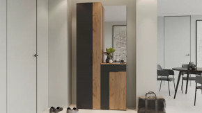 Прихожая «Асти» № 2 Дуб крафт золотой/Антрацит в Покачах - pokachi.mebel-tymen.ru | фото