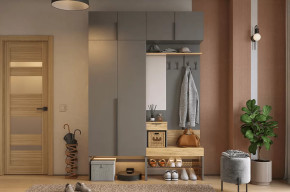 Прихожая Баско К5 графит/дуб крафт золотой в Покачах - pokachi.mebel-tymen.ru | фото