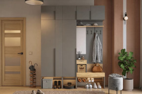 Прихожая Баско К9 графит/дуб крафт золотой в Покачах - pokachi.mebel-tymen.ru | фото