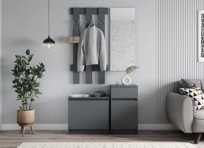 Прихожая МОРИ (МПВ600+МПЗ400+МПТ400+МПТ600), ЛДСП Графит в Покачах - pokachi.mebel-tymen.ru | фото