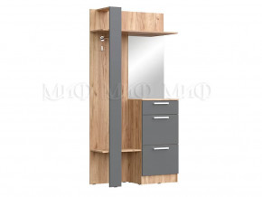 Прихожая-Вешалка комбинированная Мартина Графит, Дуб крафт в Покачах - pokachi.mebel-tymen.ru | фото
