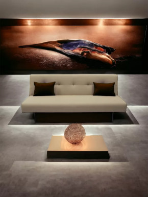 Прямой диван манго 4 Нео Латте/Подушки Нео Шоколад в Покачах - pokachi.mebel-tymen.ru | фото