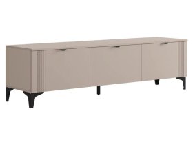 Тумба 2 Рич кашемир/фрапучино матовый/черный в Покачах - pokachi.mebel-tymen.ru | фото