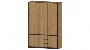 Серия Бостон Шкаф 3-х створчатый дуб вотан в Покачах - pokachi.mebel-tymen.ru | фото