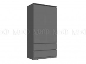 Шкаф 2-х створчатый Челси Графит в Покачах - pokachi.mebel-tymen.ru | фото