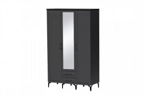 Шкаф 3-х створчатый с зеркалом Шарм ШК-3 Антрацит в Покачах - pokachi.mebel-tymen.ru | фото