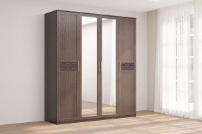 Шкаф 4-х створчатый с зеркалом Кэт-4 Венге Диал в Покачах - pokachi.mebel-tymen.ru | фото
