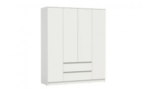 Шкаф для одежды 82.01 Берген (4-х дв.) (ЛДСП Белый) в Покачах - pokachi.mebel-tymen.ru | фото