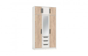 Шкаф для одежды 83.08 Вегас (3-х дв.) с зеркалом (ЛДСП Белый) в Покачах - pokachi.mebel-tymen.ru | фото