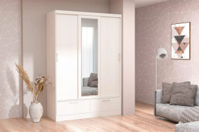 Шкаф-купе 009, трехдверный, с ящиками, бодега белая Диал в Покачах - pokachi.mebel-tymen.ru | фото