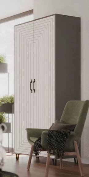 Шкаф Квадро М-3 двухдверный, серый графит/софт вайт в Покачах - pokachi.mebel-tymen.ru | фото