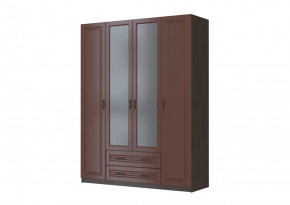 Шкаф ШР-4 "Кантри" 2 зеркала, орех в Покачах - pokachi.mebel-tymen.ru | фото