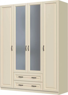 Шкаф ШР-4 "Кантри" 2 зеркала, слоновая кость в Покачах - pokachi.mebel-tymen.ru | фото