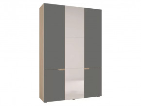 Шкаф трехстворчатый Анталия Сонома-Графит софт в Покачах - pokachi.mebel-tymen.ru | фото