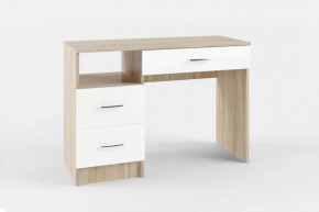 СОФИ СМС1100.2 Стол макияжный с 3-мя ящ, (ш1100*г450*в760мм), ЛДСП дуб сонома/белый NEW в Покачах - pokachi.mebel-tymen.ru | фото