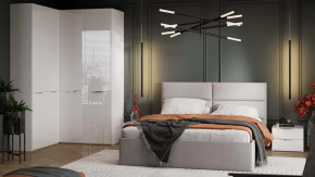 Спальный гарнитур «Глосс» №9 Белый Жемчуг, Белый глянец в Покачах - pokachi.mebel-tymen.ru | фото