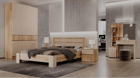 Спальный гарнитур Ленора Дуб вотан/Кашемир в Покачах - pokachi.mebel-tymen.ru | фото