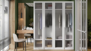 Спальный гарнитур «Порто» №4 Яблоня Беллуно, Белый в Покачах - pokachi.mebel-tymen.ru | фото