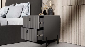 Спальный гарнитур «Тиффани» №2 Серый графит, Графит матовый в Покачах - pokachi.mebel-tymen.ru | фото