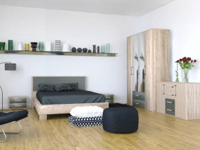 Спальный гарнитур ВЕРСАЛЬ-2 Дуб баррик/Ясень анкор/Белый в Покачах - pokachi.mebel-tymen.ru | фото