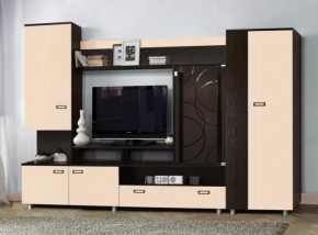 Стенка "Аллегро" вариант 3 венге Linum/дуб белфорт в Покачах - pokachi.mebel-tymen.ru | фото