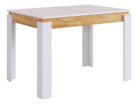 Стол обеденный раздвижной Гермес 2 белое дерево/дуб крафт золотой в Покачах - pokachi.mebel-tymen.ru | фото