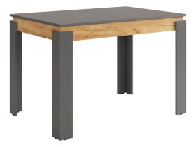 Стол обеденный раздвижной Гермес 2 графит/дуб крафт золотой в Покачах - pokachi.mebel-tymen.ru | фото