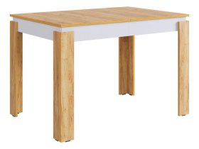 Стол обеденный раздвижной Гермес 2 дуб крафт золотой/белое дерево в Покачах - pokachi.mebel-tymen.ru | фото