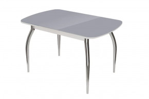 Стол "Бостон", антрацит глянец/белый/хром триумф в Покачах - pokachi.mebel-tymen.ru | фото