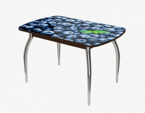 Стол Бостон ф/п Черника, 900*600 мм, венге/хром триумф в Покачах - pokachi.mebel-tymen.ru | фото