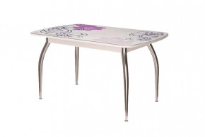 Стол "Бостон", виолет/белый/хром триумф в Покачах - pokachi.mebel-tymen.ru | фото