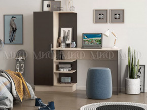 Стол компьютерный №1 Дуб беленый-венге в Покачах - pokachi.mebel-tymen.ru | фото