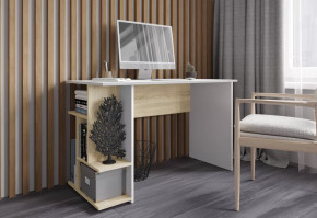 Стол компьютерный СКМ-6 (ш1200*г600*в750мм), Дуб сонома/ЛДСП Белый в Покачах - pokachi.mebel-tymen.ru | фото