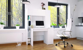 Стол компьютерный Тайм Белый в Покачах - pokachi.mebel-tymen.ru | фото