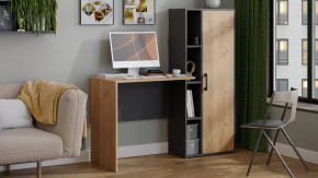 Стол письменный «Бейли» Графит Серый, Дуб Крафт золотой в Покачах - pokachi.mebel-tymen.ru | фото