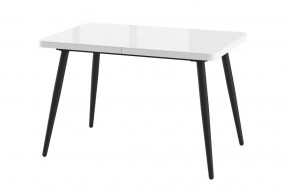 Стол раздвижной Borg-120, оптивайт белый/черный в Покачах - pokachi.mebel-tymen.ru | фото