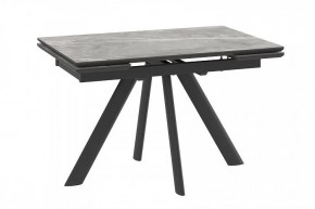 Стол раздвижной Jack-120, stone grey st cer/черный в Покачах - pokachi.mebel-tymen.ru | фото