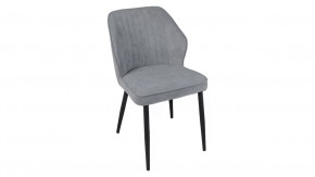 Стул «Крис» Черный муар, Микровелюр BRENDY Grey в Покачах - pokachi.mebel-tymen.ru | фото
